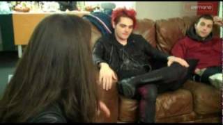 My Chemical Romance give a Backstage Tour at the MEN Arena to Alex and Lucy for InDemand [upl. by Innavoij]