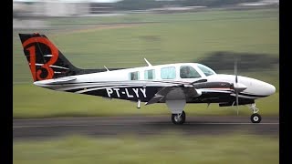 Decolagem  Beechcraft Baron 58  PTLYY [upl. by Ydnyc]