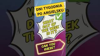 DNI TYGODNIA po angielsku✅ DAYS OF THE WEEK🗓️ dnitygodnia daysoftheweek shorts [upl. by Lorola]