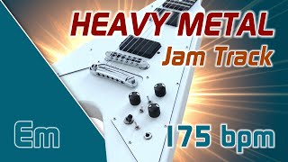 Heavy Metal Hard Rock Backing Track Jam in Em  E Minor  E moll 175 bpm [upl. by Suilienroc416]