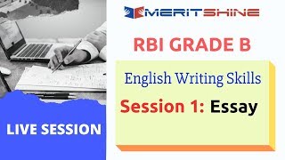 RBI Grade B English Writing Skills  Session1 Essay [upl. by Trevar]