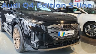 Best Spec Audi Q4 Sportback 45 quattro etron Sline edition in Myth black21quot gold wheels [upl. by Enautna]