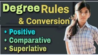 Degree Rules amp Conversion  Learning English GrammarSpoken ampBasic grammar [upl. by Nanda]