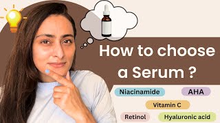 How to choose a serum त्वचा के डॉक्टर का सुझाव  Oily skin Dry skin Acne  Sensitive skin [upl. by Ayikal962]