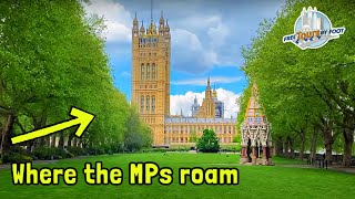 Walk around the Palace of Westminster  Westminster Abbey  London Walking Tour [upl. by Milda]