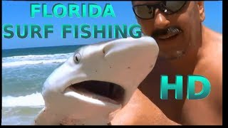 SURF FISHING FLORIDA POMPANO  SHARK AND WHITING [upl. by Atled912]