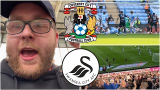 Coventry City 12 Swansea City  ABSOLUTE SCENES AS SWANS WIN IN A THUNDERSTORM  Match Vlog 129 [upl. by Dunn]