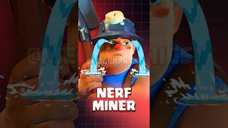 I nerfed Miner💀 clashroyale [upl. by Eerahs228]