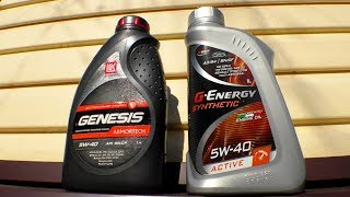 Газпромнефть GENERGY 5w40 против Лукойл Genesis Armortech 5w40 [upl. by Amaso]