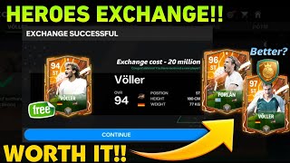 WORTH IT BEST CHOICE HEROES JOURNEY FIFA MOBILE 23 HEROES EXCHANGE VOLLER SOLUTIONS FIFA MOBILE [upl. by Haroun411]