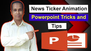 How to creat a News Ticker Animation in MS Powerpoint [upl. by Aseral]