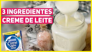 FAÇA CREME DE LEITE CASEIRO COM SÓ 3 INGREDIENTES  MUITO FÁCIL E RÁPIDO  Me Ajuda Gi 58 [upl. by Yllom]