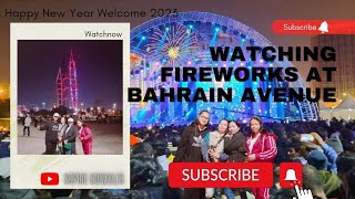 Watching fireworks at Bahrain Avenue Happy New Year Welcome 2023 😍 with my friends 💕💕 [upl. by Pendergast97]