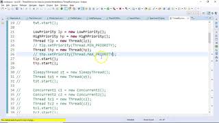 Thread Code Demonstration in Java yield sleep priority [upl. by Yale]