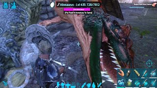 Ark Mobile Triple Allosaurus Trapping amp Taming  Allosaurus Abilities  HardcoreBrutal Ep  40 [upl. by Novaj761]