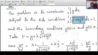 Solving isoperimetric problems with integral side conditions [upl. by Assirralc]