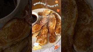 BaconPancake bacon pancakes breakfast combo food fastrecipe creativemeal quickrecipe heaven [upl. by Atirihs]