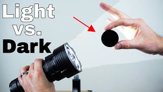 The Worlds Blackest Black vs The Worlds Brightest Flashlight 32000 lumen—Which Will Win [upl. by Gunas460]