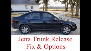 Broken Jetta Trunk Release Mechanism Options 15 minute repair [upl. by Sholeen]