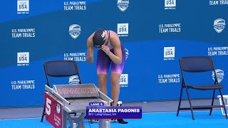 American record for Paralympian Anastasia Pagonis  US Paralympic Swimming Trials [upl. by Avid40]