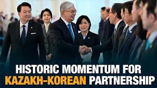 Historic momentum for KazakhKorean partnership  Reporter with President Tokayev [upl. by Ilek]