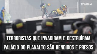 Terroristas que invadiram e destruíram Palácio do Planalto são rendidos e presos [upl. by Wanids]