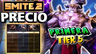 PRECIOS DEFINITIVOS SMITE 2 TIER 5 ZEUS y CAMBIOS JUGABLES EN DIOSES SMITE 1 [upl. by Carson]