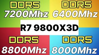 9800X3D WITH 6200 Mhz VS 7200 Mhz VS 8000 Mhz VS 8800 MHz DDR5 HOW much RAM Frequency AFFECT gaming [upl. by Inattyrb]