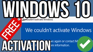 FREE Windows 10 Activation Error Solved  How to fix when your key does not work from 7 8 or 11 [upl. by Anawal]