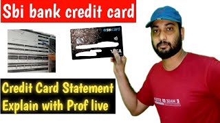 Sbi bank credit card statement explain live  sbi Card Statment live explain  TECH DHEERAJ [upl. by Elatan177]