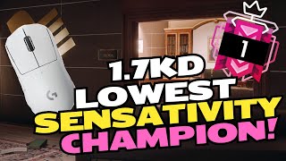 Lowest SENSE CHAMPION in Rainbow Six Siege [upl. by Eillek]