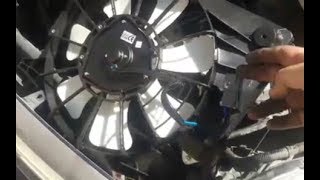 HONDA CRV Replace AC Condenser Fan Radiator Cooling Fan Install Replacement 2008 2007  2011 [upl. by Yendahc]