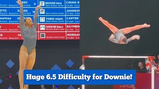 32 yearold Becky Downie 🇬🇧 HUGE 14350 on Uneven BARS  1st in Qual  British Championships 2024 [upl. by Haleeuqa]