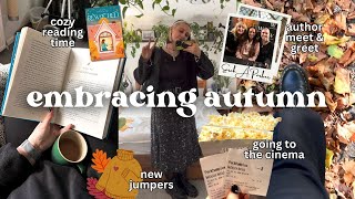 🍁 a cozy week vlog 🍁 reading loads jumper haul meeting an author I admire [upl. by Asile]