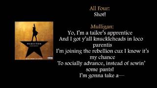 Hamilton My Shot lyrics [upl. by Lladnar]