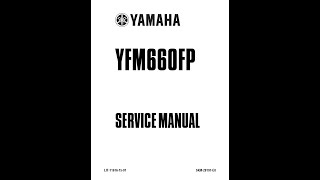 Quad Yamaha Grizzly 660 YFM Workshop manual [upl. by Velasco928]