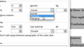 Microsoft Word  First Line Indent [upl. by Engelbert]