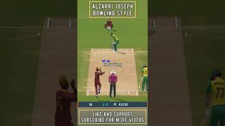 Alzarri Joseph Bowling Style 🔥🤩  Bowing Action  Real Cricket 24 shorts [upl. by Traweek664]