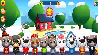 Talking Tom Gold Run  King Tom  Super Tom  Princess Angela  Zombie Ben vs Raccoon [upl. by Erasmo873]