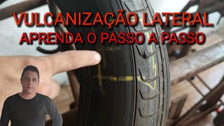 VULCANIZAÇÃO PASSO A PASSO CORTE NO PNEU LATERAL TIRE VULCANIZATION [upl. by Lentha90]