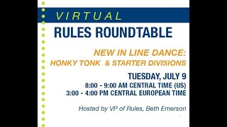 UCWDC Virtual Rules Roundtable  New in Line Dance [upl. by Goldfinch]