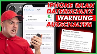 iPhone WLAN Datenschutzwarnung ausschalten  So gehts richtig ✅ Mit iOS 15 📲 [upl. by Llecrep788]