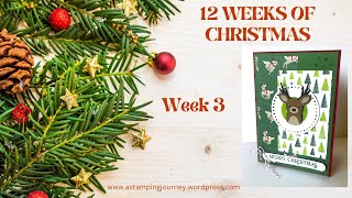 Stampin Up Reindeer Fun  12 Weeks of Christmas cards Easy Cards to make  Card Tutorials [upl. by Fablan]