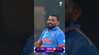 Mohammed Shamis sensational matchwinning spell against England at CWC23 🤩cricket [upl. by Nauqal657]