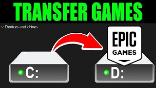 How to Move Games on Epic Games to Another Drive Easy Guide [upl. by Arracahs101]