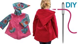 Jacke nähen für Anfänger – DIY Jacke mit Kapuze quotLINAquot [upl. by Ynnep242]