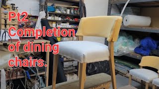 dining chair upholstery Pt2 [upl. by Lorsung]