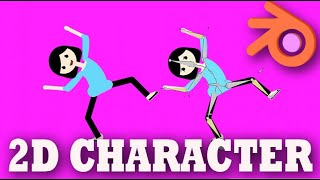 How to make 2d character for animation in blender 281 [upl. by Durante]