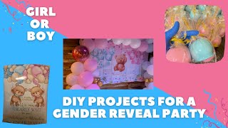 Gender Reveal Party Preparation DIY Party favors  Setup Ideas genderrevealideas diyprojects [upl. by Harmonia]