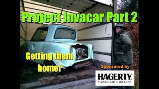 Project Invacar Part 2 Getting them home Strange threewheeler classic car [upl. by Nueoht]